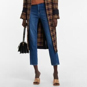 FRAME Le Sylvie Crop High-Rise Slim Straight Jeans Women’s Size 28